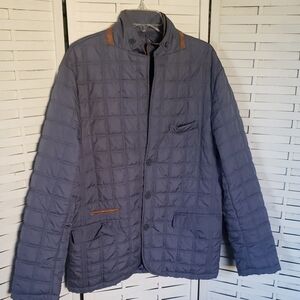 Tailorbyrd Men's Quilted Blue Jacket Size M